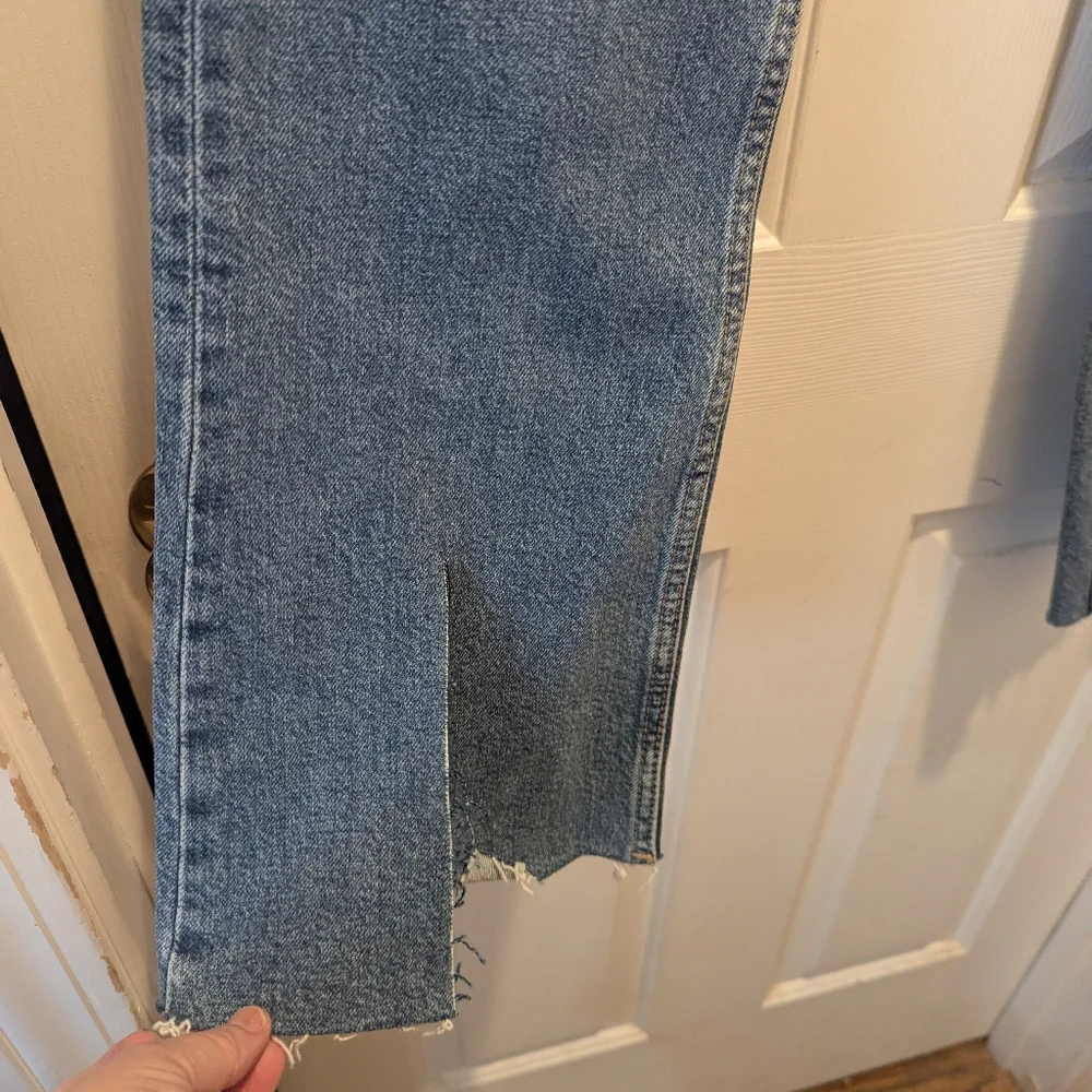 Anine Bing Roxanne Button Fly Split Hem Denim Blue Jeans Size 26 *GUC - Picture 4 of 13